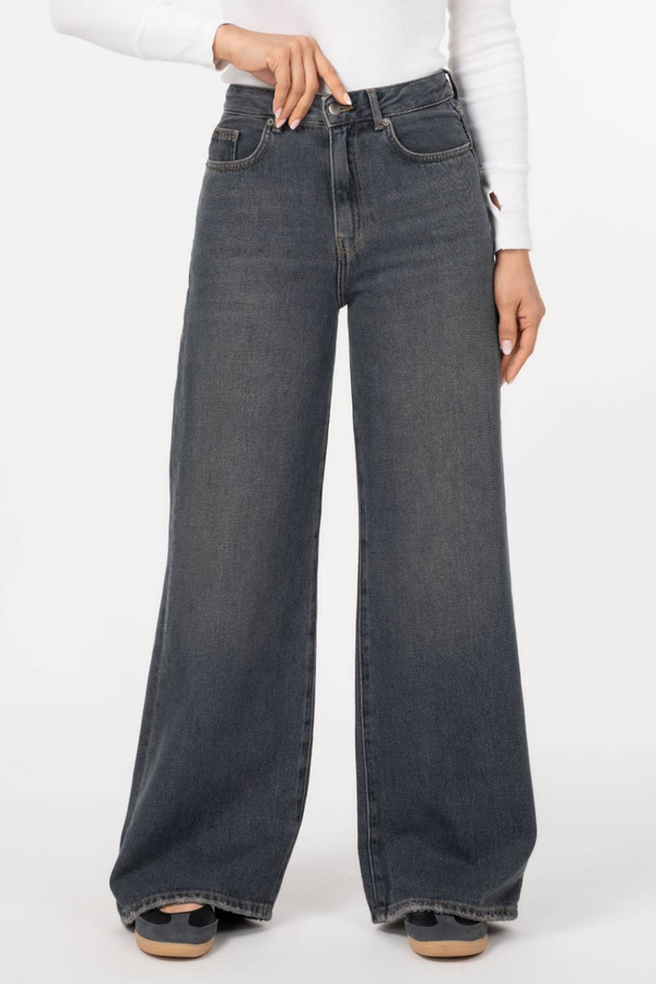 خرید  شلوار جین زنانه بگی طوسی آبی تیره رویال جک پات Royal Jackpot 