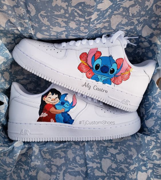 خرید کفش اسپرت  air force طرح Lilo and Stitch ایرفورس نایک nike 