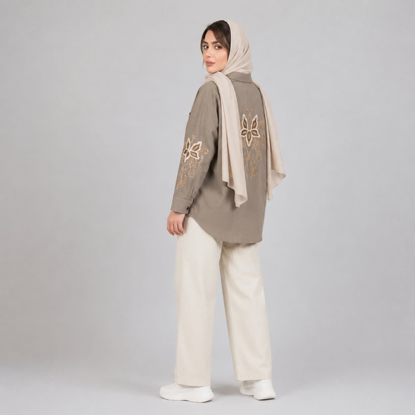 کت زنانه طرح پروانه گلدوزی شده کد 145