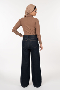 شلوار جین زنانه بگی سرمه ای خام شور جک پات ریزشی رویال جین royal jeans