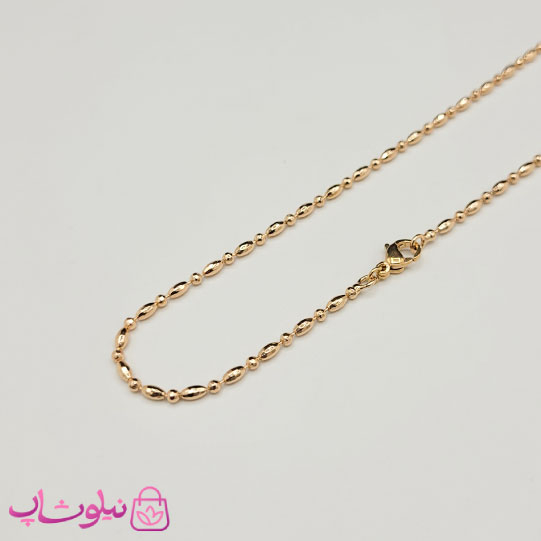 خرید  زنجیر زنانه ژوپینگ طول 45 سانت عرض 1.5 میل 