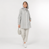 مانتو زنانه اسپرت راه راه