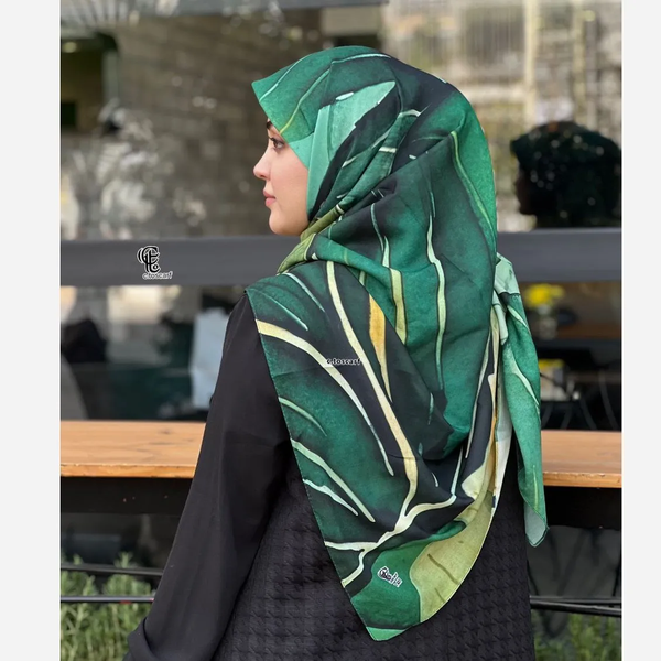 خرید روسری نخ کاستوم طرح ضحا سایز 140 سبز 