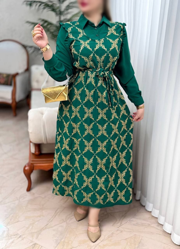 پیراهن طلاکوب پروانه کد 50207