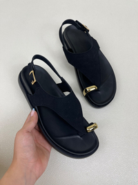 صندل زنانه انگشتی زارا رویه دار پشت کمربندی ZARA کد 1526