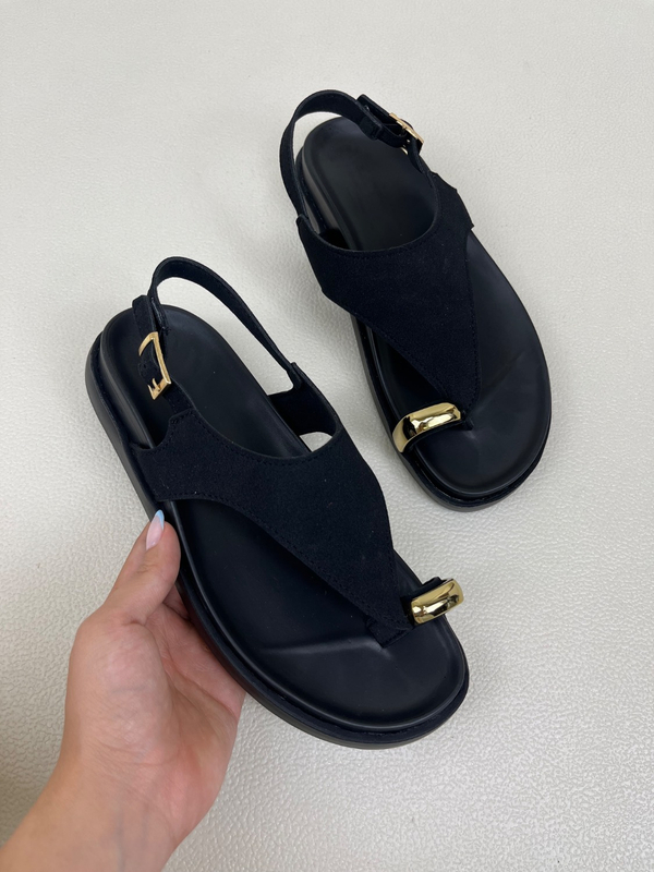 صندل زنانه انگشتی زارا رویه دار پشت کمربندی ZARA کد 1526