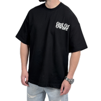 تیشرت مردانه مشکی طرح OUT OP OWNER