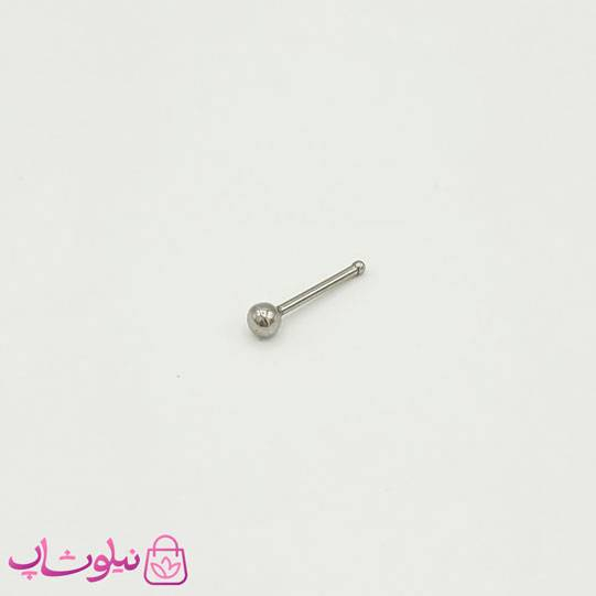 خرید پیرسینگ بینی خطی ساده نقره ای رنگ 193 