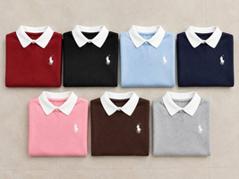 بلوز باکسی دورس تو کرکی  POLO فری سایز ۳۸ تا ۵۰