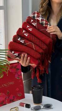 شال پاییزه زرشکی وارداتی