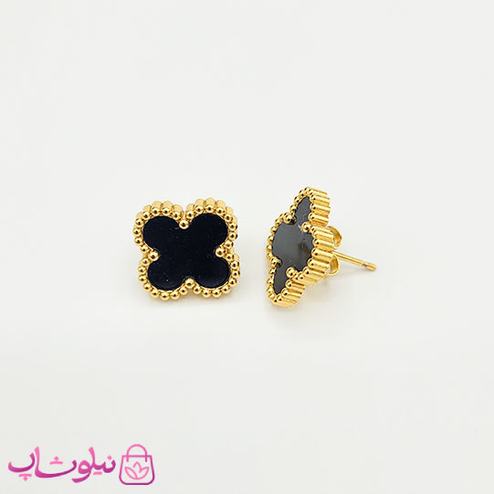 خرید  گوشواره میخی زنانه ونکلیف مشکی 