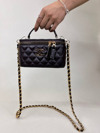 کیف زنانه باکسی دوختی آینه دار شنل  CHANEL کد 1670