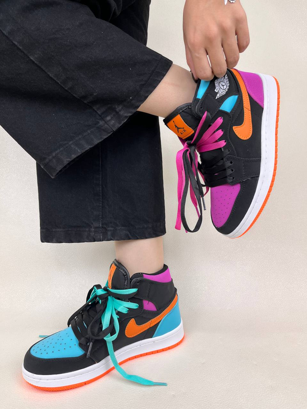 کتونی ونس ساقدار زنانه نایک جردن وان هالویین NIKE JORDAN 1 Halloween کد 912 دختر طهرونی