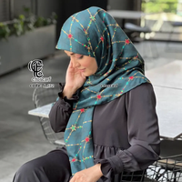 روسری نخ کاستوم طرح جواهر قواره بزرگ 140 سانتیمتر