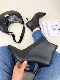 نیم بوت پاشنه دار زنانه کلاسیک زارا ZARA کد 1753 دختر طهرونی