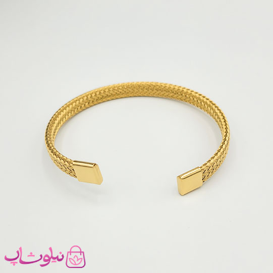 بنگل حصیری مردانه استیل طلایی رنگ کد 2491