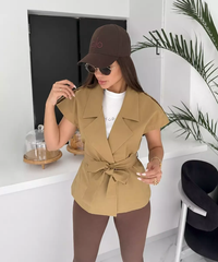 ترنچ وست زنانه کتان زارا کد BO005