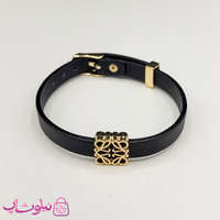 خرید  دستبند زنانه لووه Loewe چرم استیل رنگ مشکی 