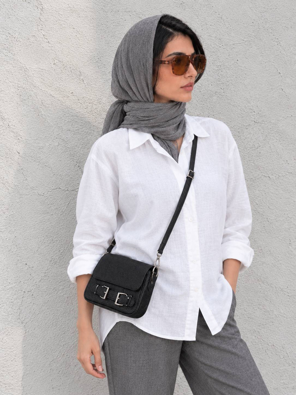 خرید  کیف رودوشی زنانه چرم طبیعی مدل AVA 