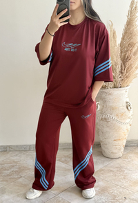 بلوز شلوار آستین سه ربع ست گلکسی نایکی گلدوزی شده ۳۸ الی ۴۶ کد 794