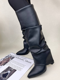 بوت زنانه پاشنه دار کاوری چروک ژیوانشی GIVENCHY کد 1748 دختر طهرونی