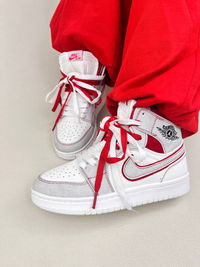 کتونی ونس ساقدار زنانه ایر جردن وان رد فانتوم jordan 1 RED fantom کد 912 دختر طرونی