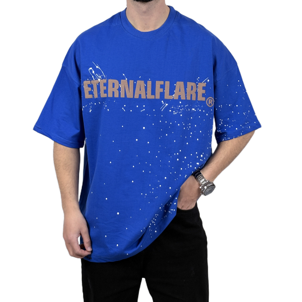 تیشرت آستین کوتاه مردانه آبی دونخ مدل ETERNALFLARE