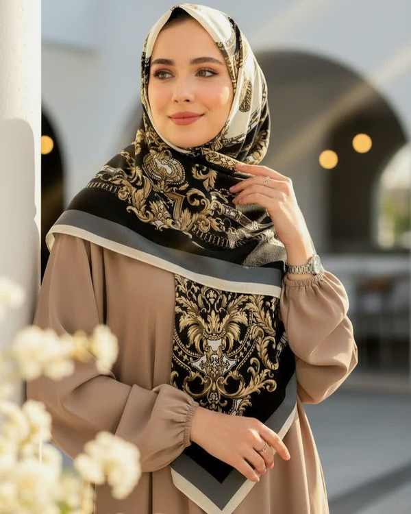 روسری نخی قواره 110 سانتیمتر