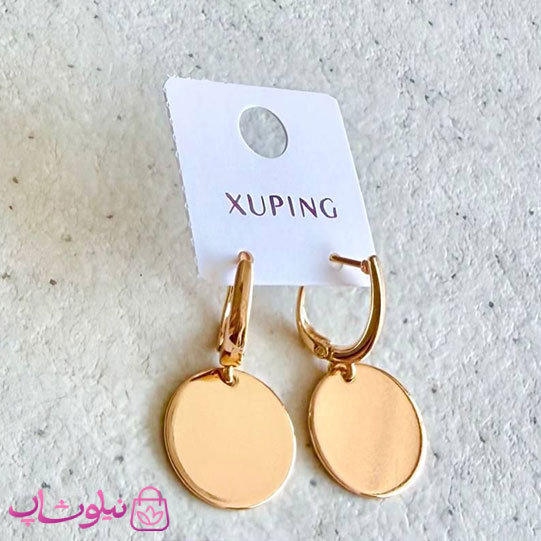 خرید گوشواره زنانه آویز ژوپینگ مدل پولک یا سکه آینه ای