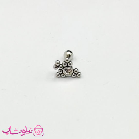 خرید  پیرسینگ گوش استیل طرحدار 