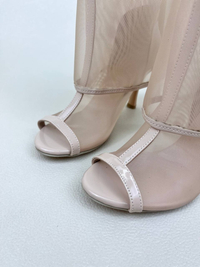 کفش پاشنه دار زنانه صندل جلو باز توری 10 سانتی ژیوانشی GIVENCHY کد 1620