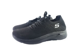 کفش اسپرت و روزمره زنانه و پسرانه برند اسکچرز Skechers مدل بافتی بندی مشکی کد 236