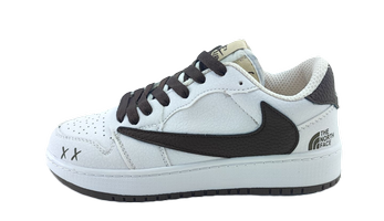 کفش اسپرت زنانه و پسرانه مدل نایکی تراویس nike Travis سفید موکا با بند اضافه