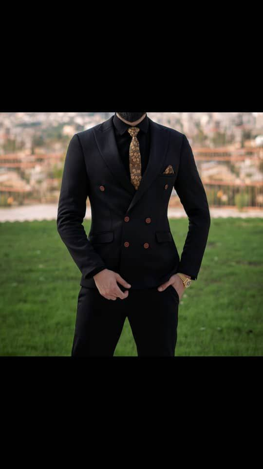 ست دو تیکه کت شلوار دبل برست مدل 330