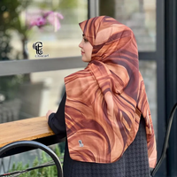 روسری نخ کاستوم طرح کهربا سایز 140 چرخ دوز