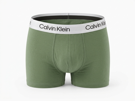 خرید شورت مردانه نیم‌پا کلوین کلاین (Calvin Klein) رنگ سبز زیتونی – پک ۳ عددی سایز بزرگ 2XL و 3XL 