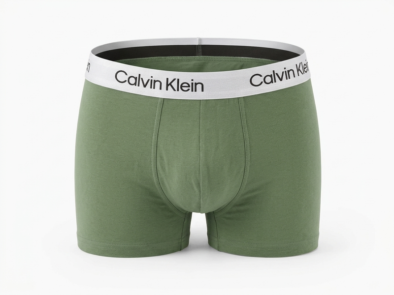 خرید شورت مردانه نیم‌پا کلوین کلاین (Calvin Klein) رنگ سبز زیتونی – پک ۳ عددی سایز بزرگ 2XL و 3XL 
