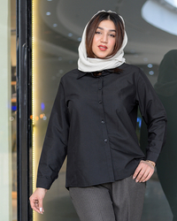 شومیز زنانه بیسیک مشکی (بور نیست) 7178