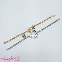 خرید  دستبند ست دختر و پسر مگنتی مدل قلب 