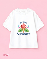 خرید تیشرت اورسایز نخ پنبه طرح “Say Hello To Summer”