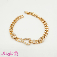 خرید  دستبند زنانه ژوپینگ طلایی مدل فرد Fred نگیندار 