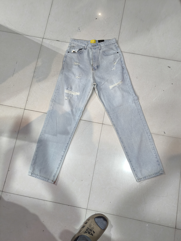 شلوار بگ جین یخی زاپ کاستوم کد 4817 رنگ خاص و زاپ حرفه ای خفن