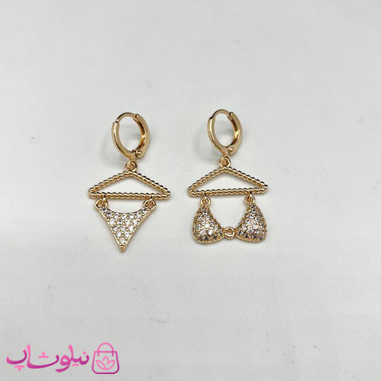 خرید  گوشواره زنانه ysx طرح فانتزی (مدل لباس زیر زنانه) نگیندار 