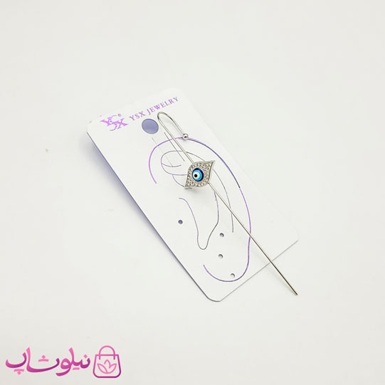 خرید  گوشواره کراس دخترانه YSX مدل چشم نقره ای 