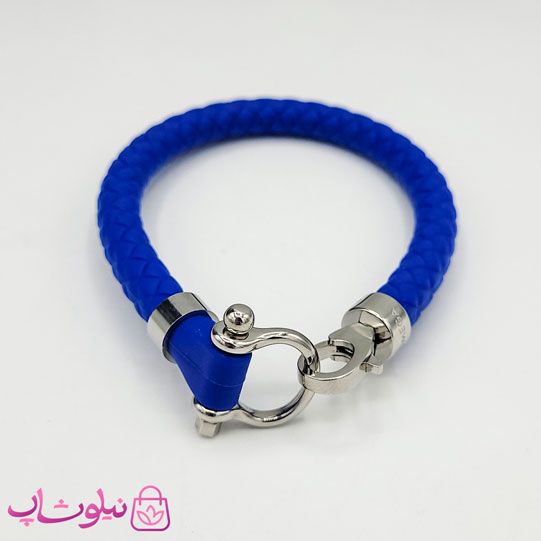خرید  دستبند امگا رابر آبی کاربنی مردانه زنانه کیفیت مستر 