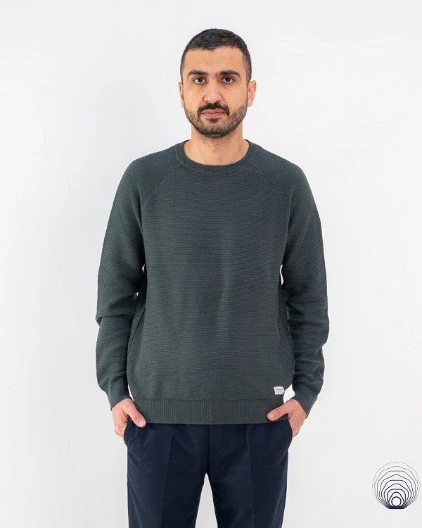پلیور بافت سبز تیره یونیسکس Jack & Jones