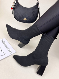 نیم بوت زنانه پاشنه دار زارا بافتی ZARA کد 1751 دختر طهرونی