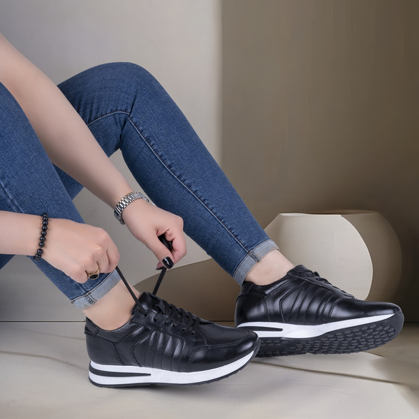 کفش چرم زنانه مدل کارن بندی