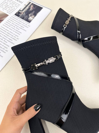 نیم بوت پاشنه دار زنانه کبریتی بغل رکابدار زارا ZARA کد : 1699 دختر طهرونی کد 681