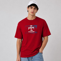 خرید  تیشرت باکسی مردانه طرحدار - دورس دو نخ چاپی C312 